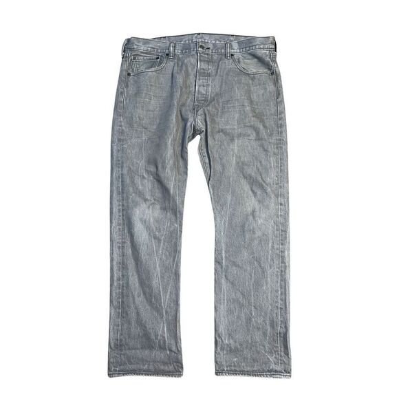 Levi’s 501 Button Fly Marbled Gray Men’s Jeans size 38/30 - Picture 2 of 11